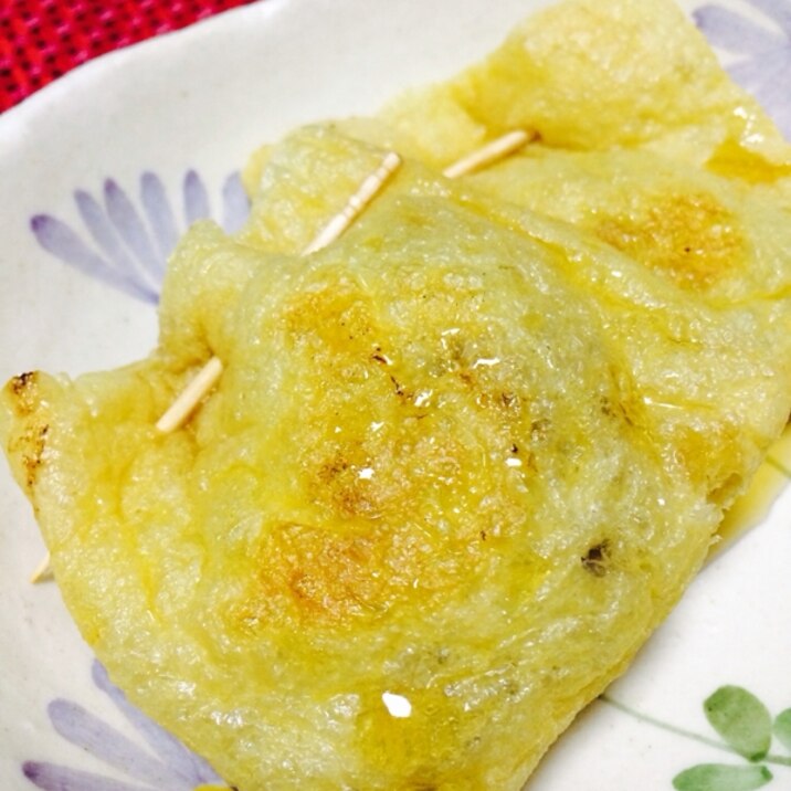 簡単!!サックサク!油揚げの納豆巾着♡